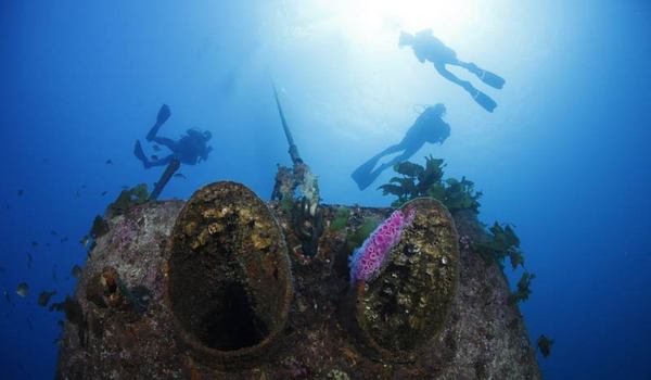 scuba diving in Canterbury Wreck